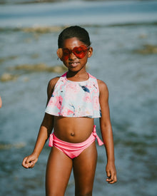 Two-Piece Swimsuit Blue Flamingo Print - H30OG72_3H154