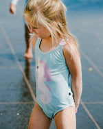 One-Piece Swimsuit Aqua - H30OG90_04040