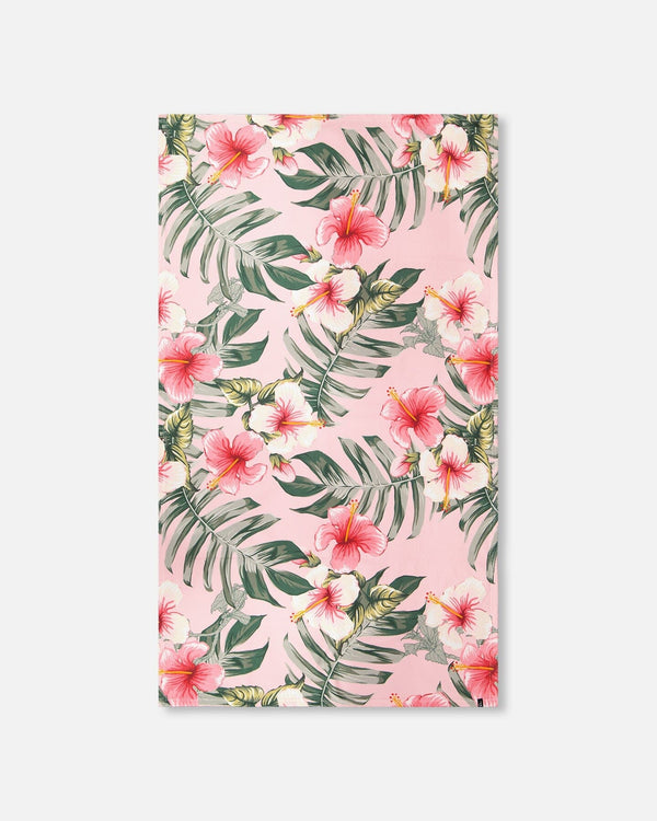 Beach Towel Pink Hibiscus Print - H30OGBT_3H152