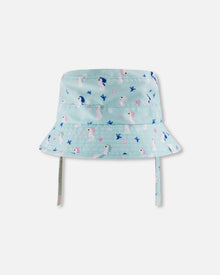 Beach Hat Blue Seahorse Print - H30OGC_3H150