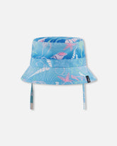 Beach Hat Blue Shell Print