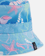 Beach Hat Blue Shell Print - H30OGC_3H153