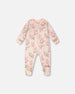 Organic Cotton Baby One-Piece Pyjama Pale Pink Bear Print - H30PA40US_3H094