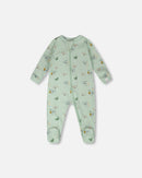 Organic Cotton Baby One-Piece Pyjama Green Koala Print - H30PA40_3H085