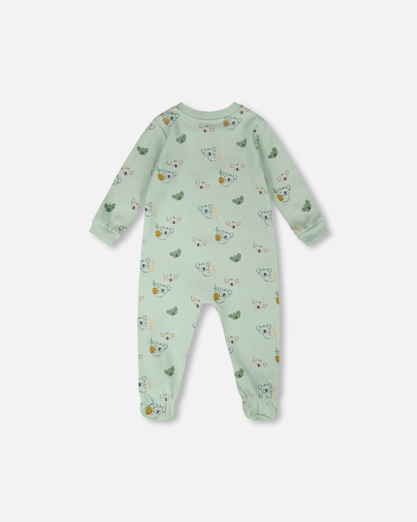 Organic Cotton Baby One-Piece Pyjama Green Koala Print - H30PA40_3H085
