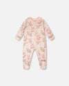Organic Cotton Baby One-Piece Pyjama Pale Pink Bear Print - H30PA40_3H094