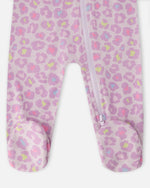 Organic Cotton Baby One-Piece Pyjama Purple Animal Print - H30PA40_3H097