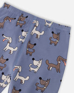 Organic Cotton Two-Piece Pyjama Set Blue Dog Print - H30PB10US_3H091