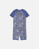 Organic Cotton Two-Piece Pyjama Set Blue Dog Print - H30PB10_3H091