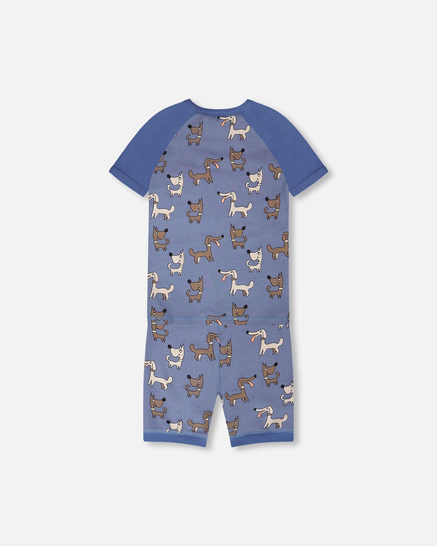 Organic Cotton Two-Piece Pyjama Set Blue Dog Print - H30PB10_3H091