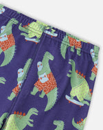 Organic Cotton Two-Piece Pyjama Set Blue Dino Print - H30PB11US_3H087