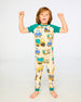 Organic Cotton Two-Piece Pyjama Set Beige Truck Print - H30PB11US_3H088