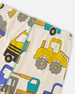 Organic Cotton Two-Piece Pyjama Set Beige Truck Print - H30PB11US_3H088