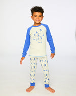 Organic Cotton Two-Piece Pyjama Set Grey Mix Monster Print - H30PB12US_3H086
