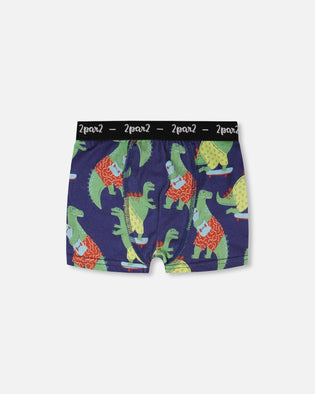 Organic Cotton Boxer Blue Dino Print - H30PB60_3H087