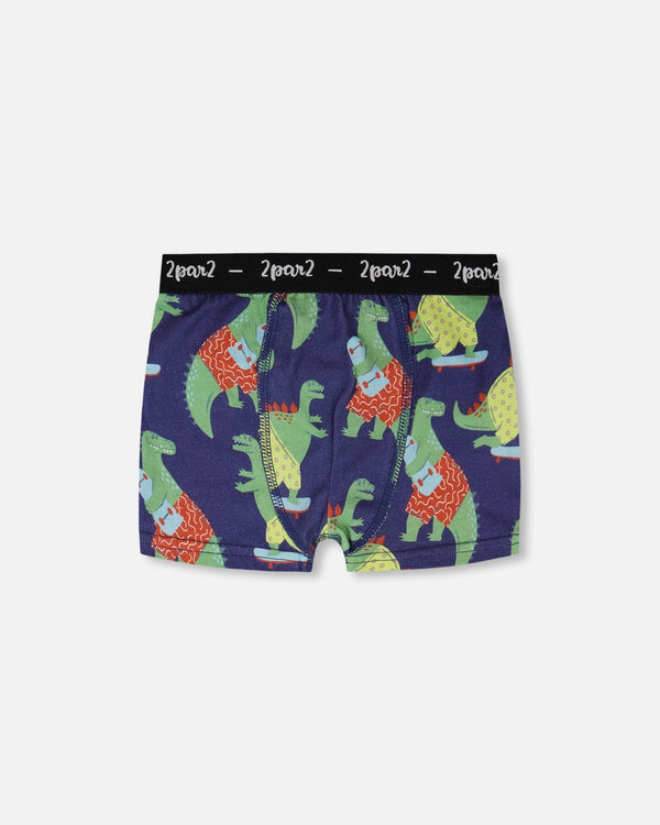 Organic Cotton Boxer Blue Dino Print - H30PB60_3H087