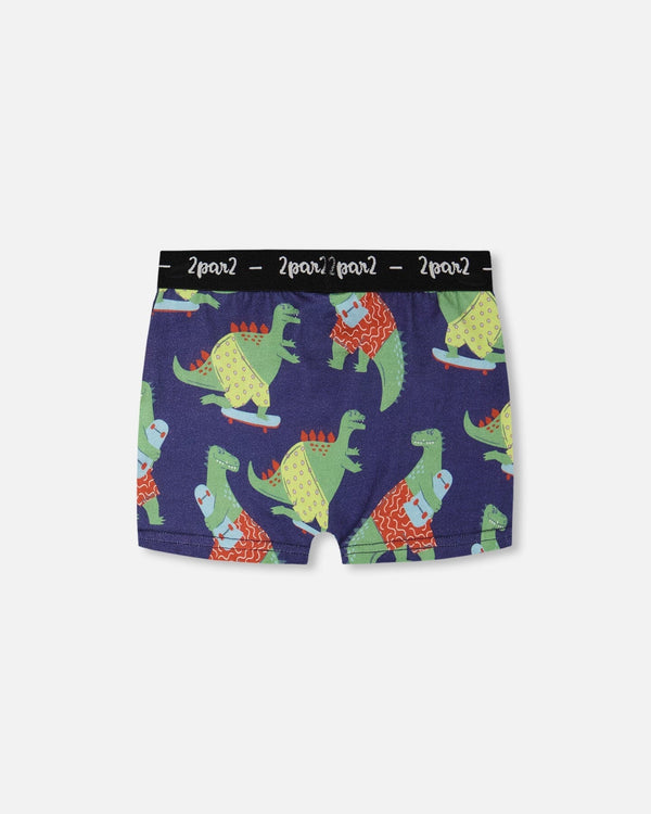 Organic Cotton Boxer Blue Dino Print - H30PB60_3H087