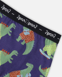 Organic Cotton Boxer Blue Dino Print - H30PB60_3H087