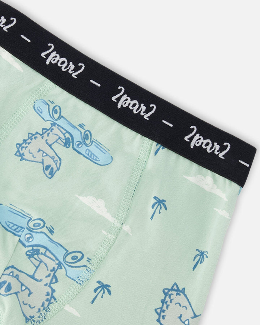 Organic Cotton Printed Adventure Boxers Pack Of 3 - H30PB61_3H088