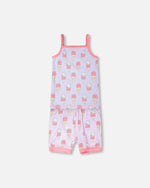 Organic Cotton Two-Piece Pyjama Set Lilac Printed Ice Creams - H30PG10US_3H099