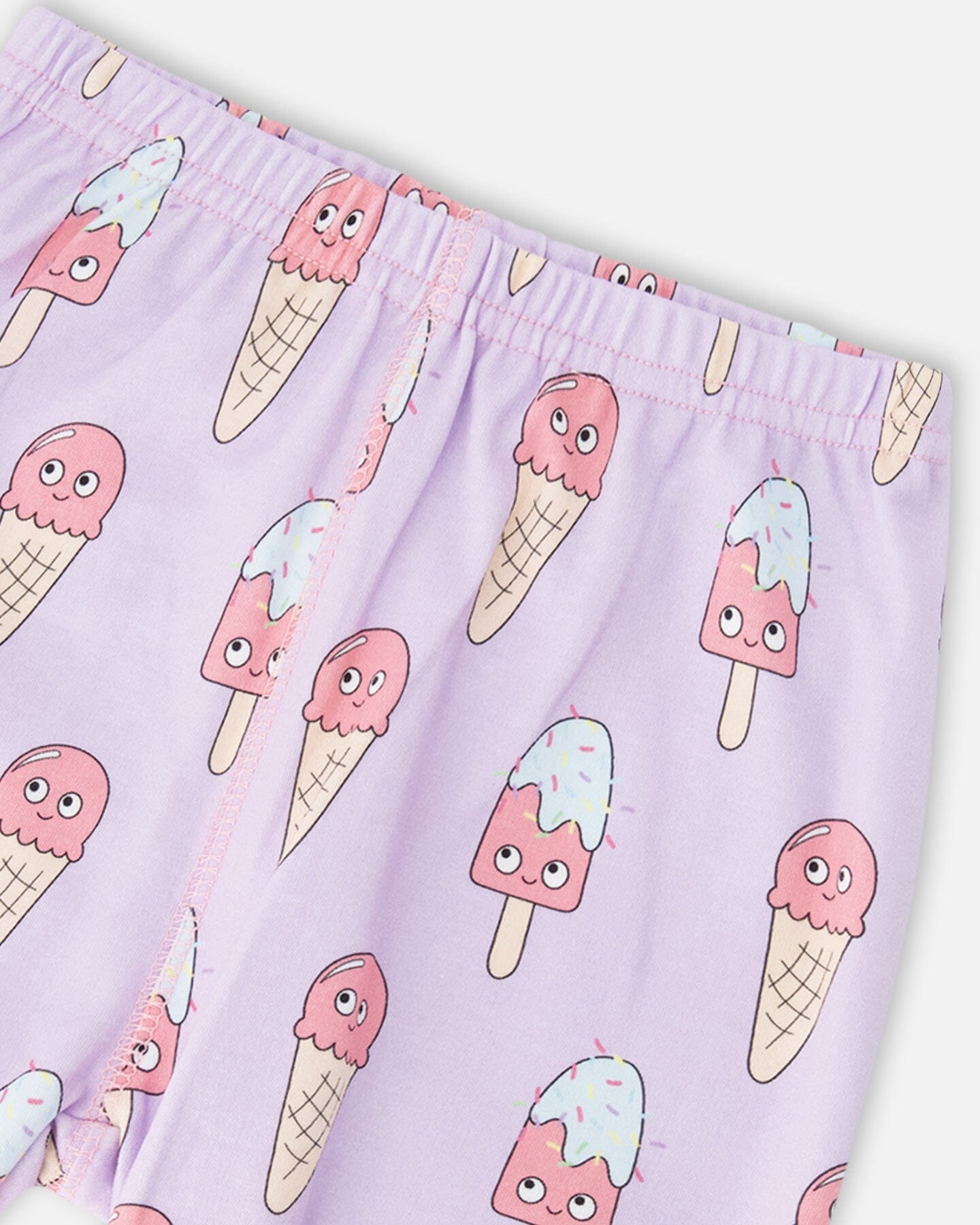 Organic Cotton Two-Piece Pyjama Set Lilac Printed Ice Creams - H30PG10US_3H099