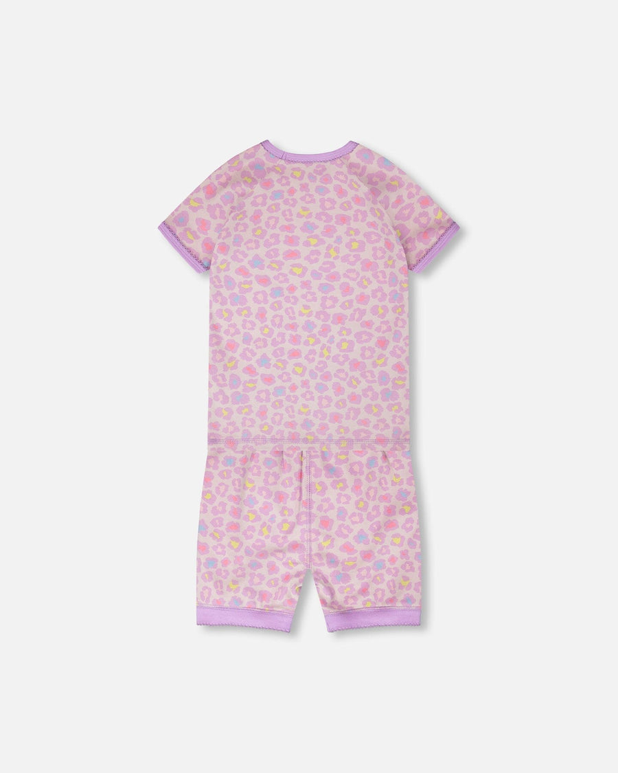 Organic Cotton Two-Piece Pyjama Set Purple Animal Print - H30PG11US_3H097
