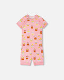 Organic Cotton Two-Piece Pyjama Set Pink Cupcake Print - H30PG11_3H096