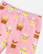 Organic Cotton Two-Piece Pyjama Set Pink Cupcake Print - H30PG11_3H096