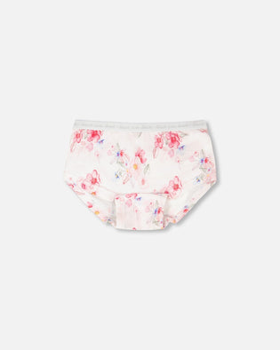 Organic Cotton Boyshort Panty Pink Printed Flowers - H30PG60_3H092