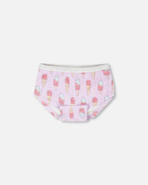 Organic Cotton Boyshort Panty Lilac Printed Ice Creams