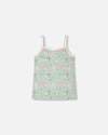 Organic Cotton Tank Underwear Green Kitten Print - H30PG70_3H093
