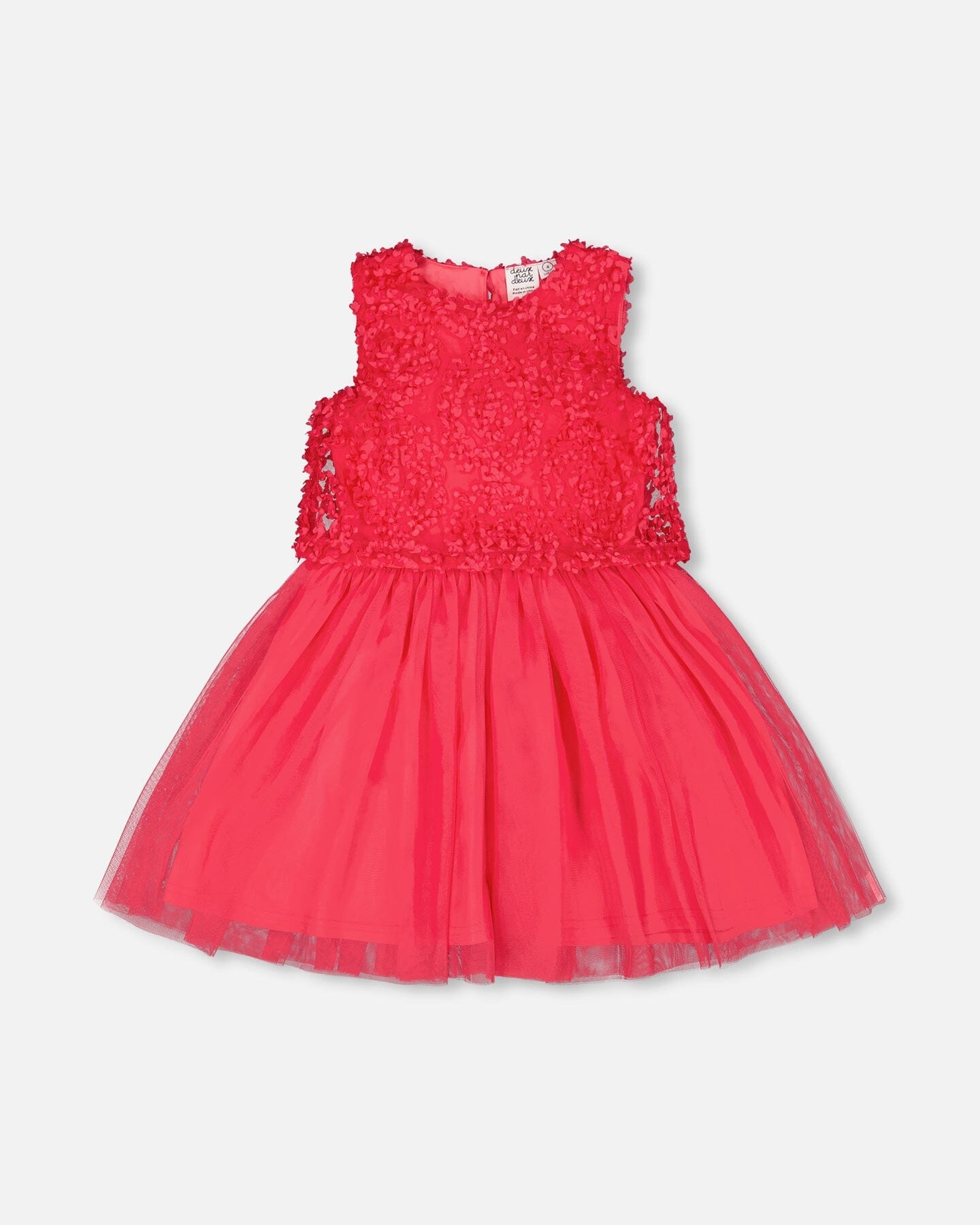 Sleeveless Textured Rosette Dress Pink - H30Q40_06002