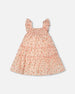 Multi-Tiered Dress With Smocking Pink Printed Flowers - H30Q85_3H192
