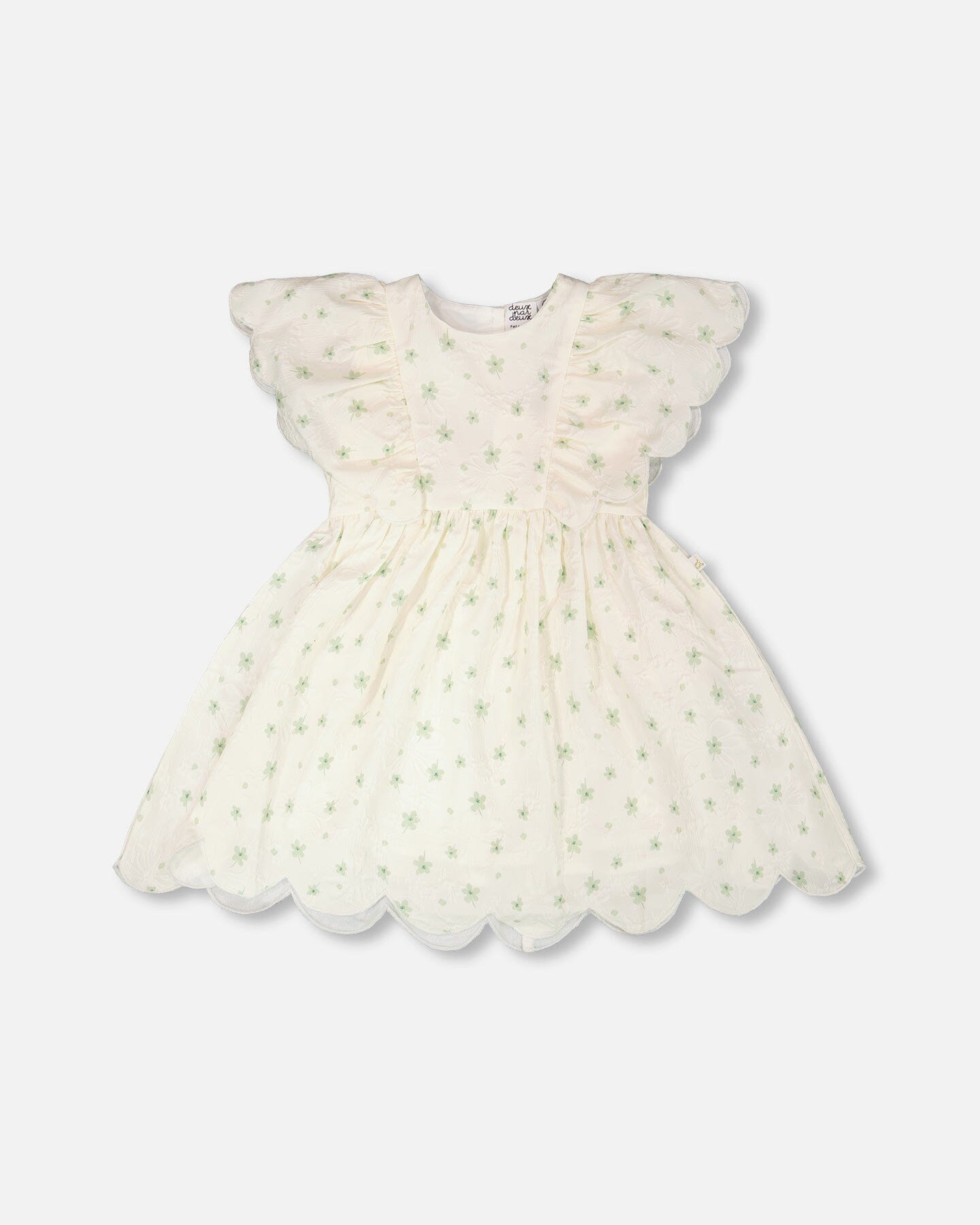 Jacquard Dress White Printed Flowers - H30Q86_3H193