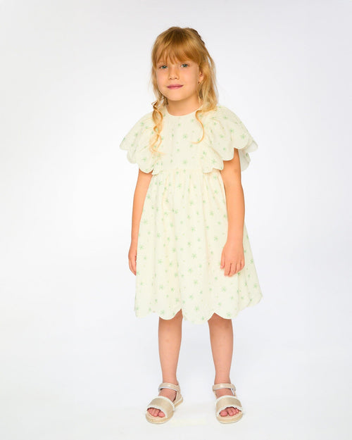 Jacquard Dress White Printed Flowers - H30Q86_3H193