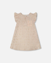 Striped Dress Off White And Sand - H30Q87_3H194