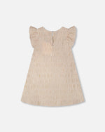 Striped Dress Off White And Sand - H30Q87_3H194