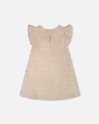 Striped Dress Off White And Sand - H30Q87_3H194