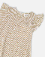 Striped Dress Off White And Sand - H30Q87_3H194