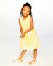 Sleeveless Dress White And Yellow Stripes - H30Q88_3H195