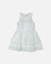 Multi-Tiered Dress White And Blue Stripes - H30Q89_3H197