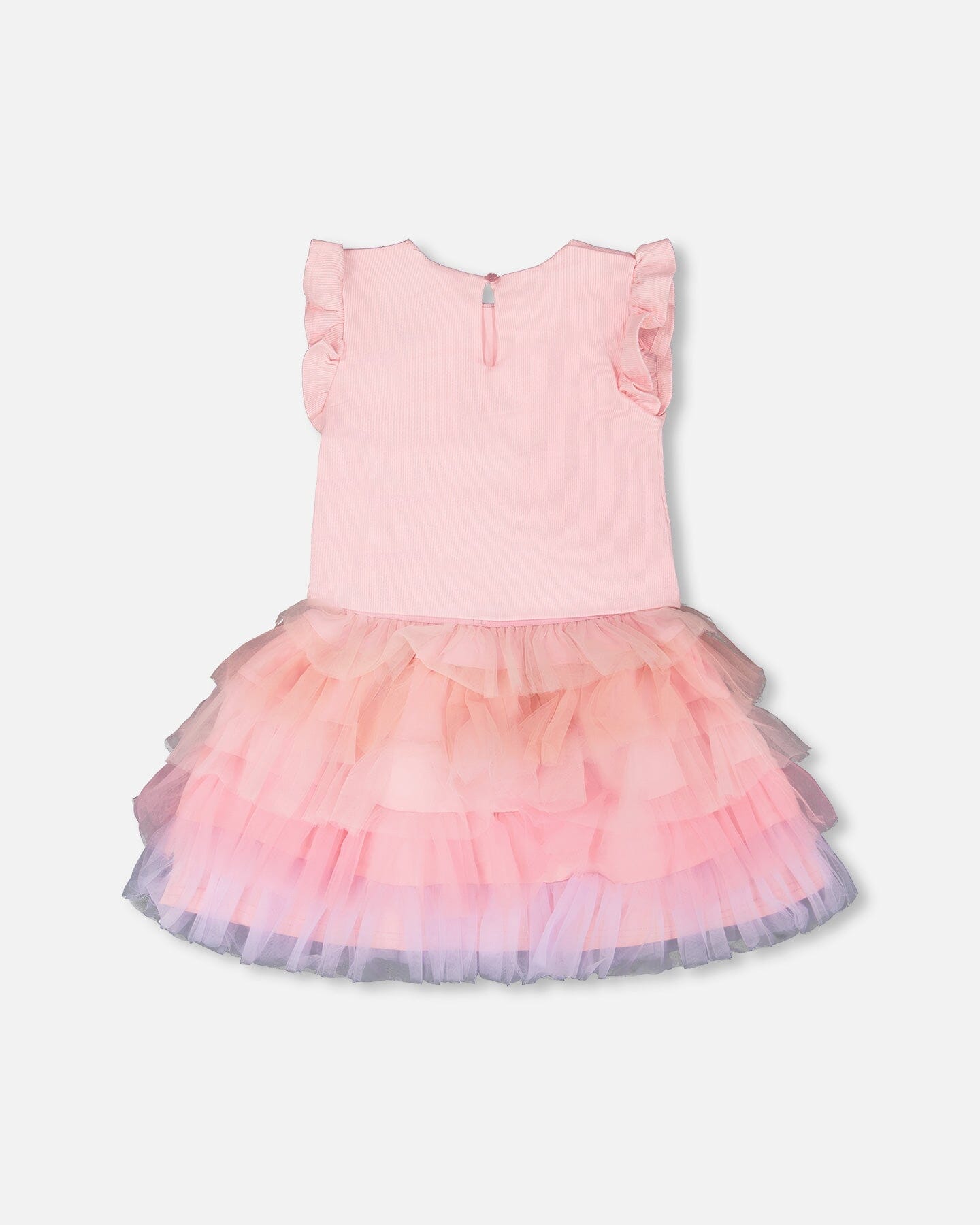 Bi-Material Dress Pale Pink - H30Q90_06060