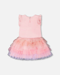 Bi-Material Dress Pale Pink - H30Q90_06060