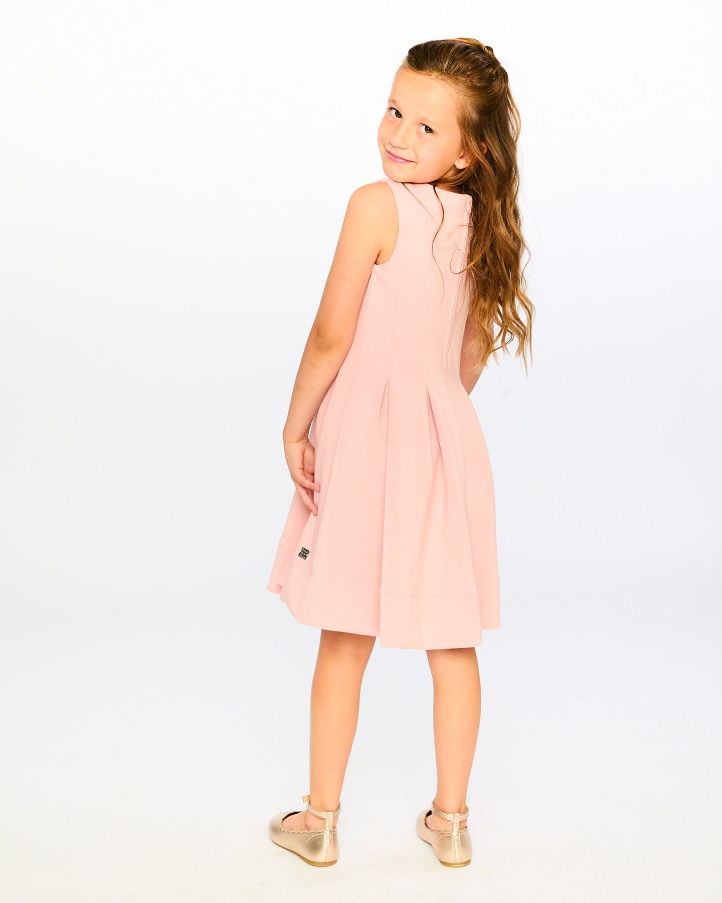 Sleeveless Neoprene Dress Pale Pink - H30Q94_06920