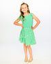 Bi-Material Dress Bright Mint Green - H30Q95_03740