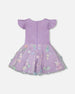 Bi-Material Dress Mauve - H30Q95_05130