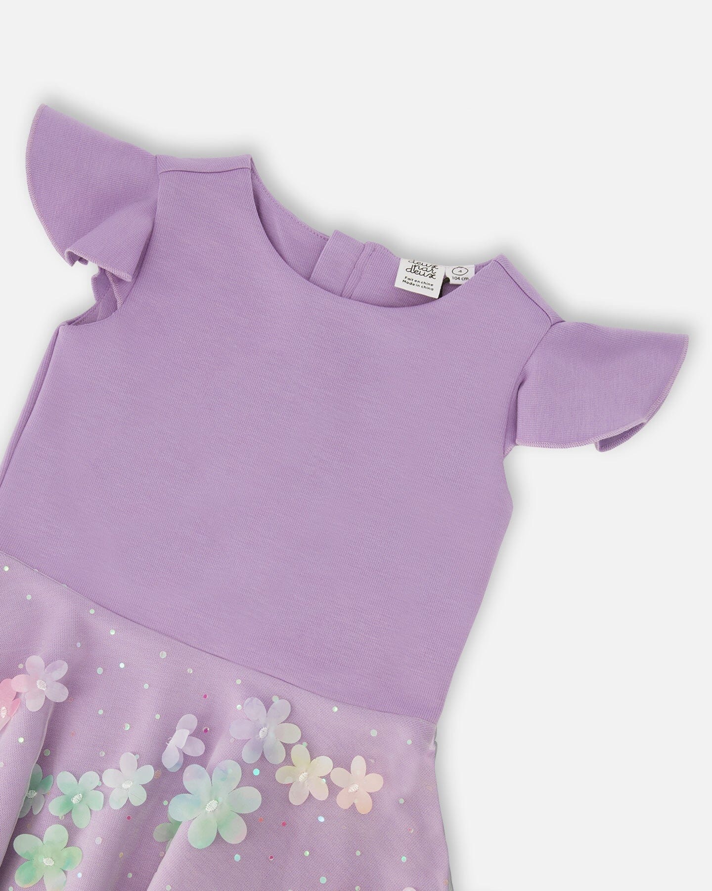 Bi-Material Dress Mauve - H30Q95_05130