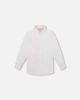 Button Down Long Sleeve Shirt White - H30R15_01000