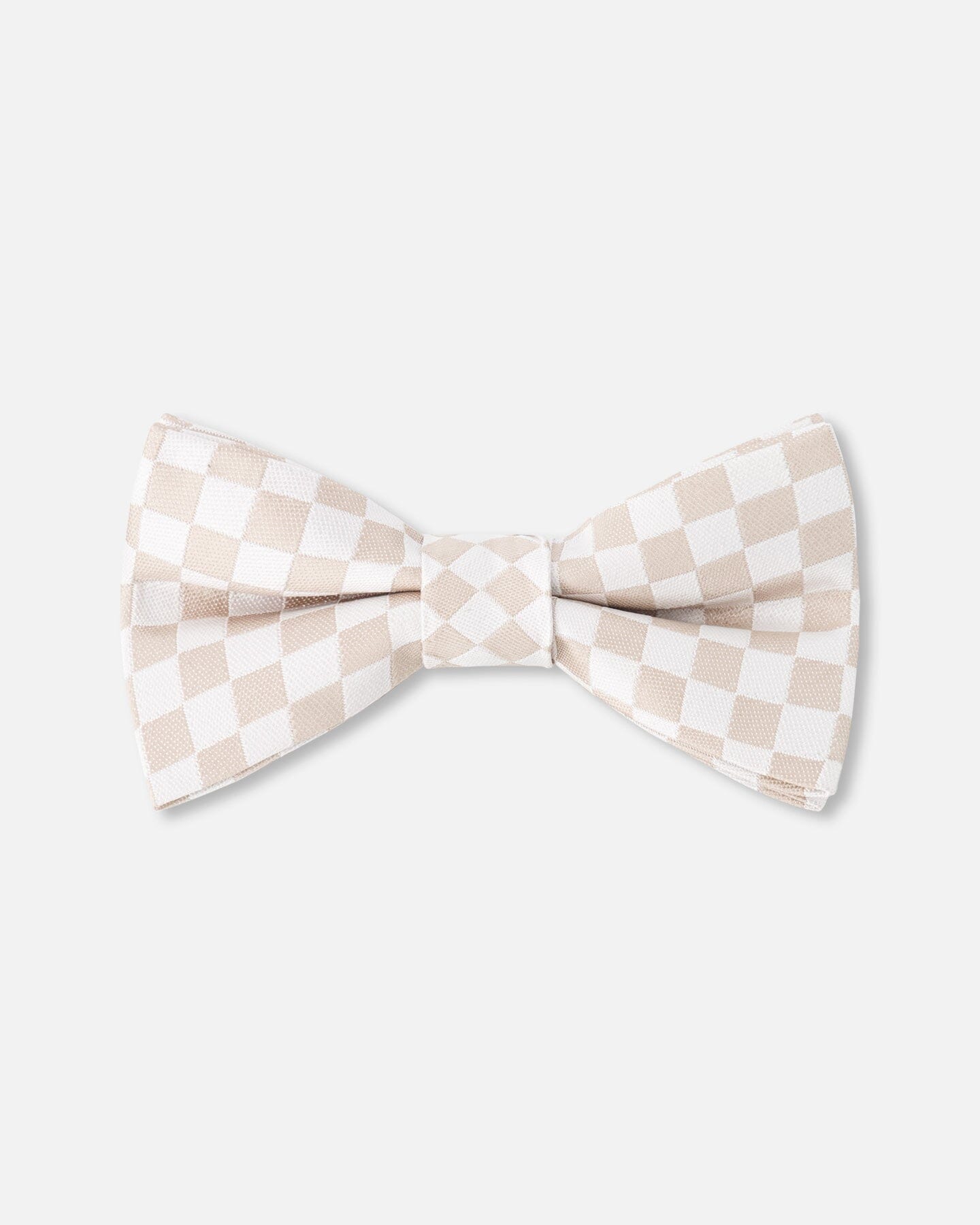 Bow Tie White And Sand Check - H30RNP_3H214