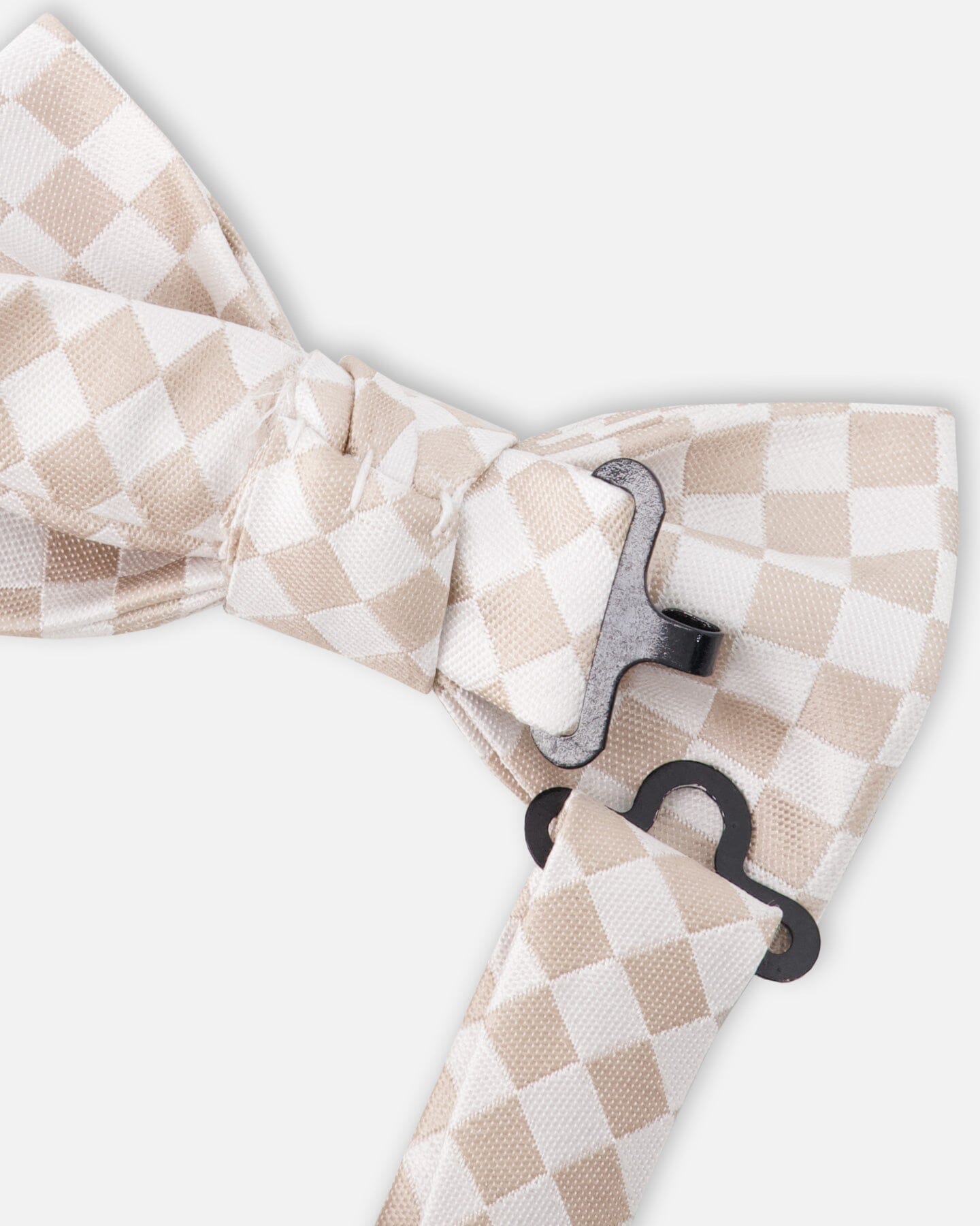 Bow Tie White And Sand Check - H30RNP_3H214